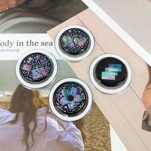 Handmade Mother of Pearl Phone Grip Holder Magsafe Magnet