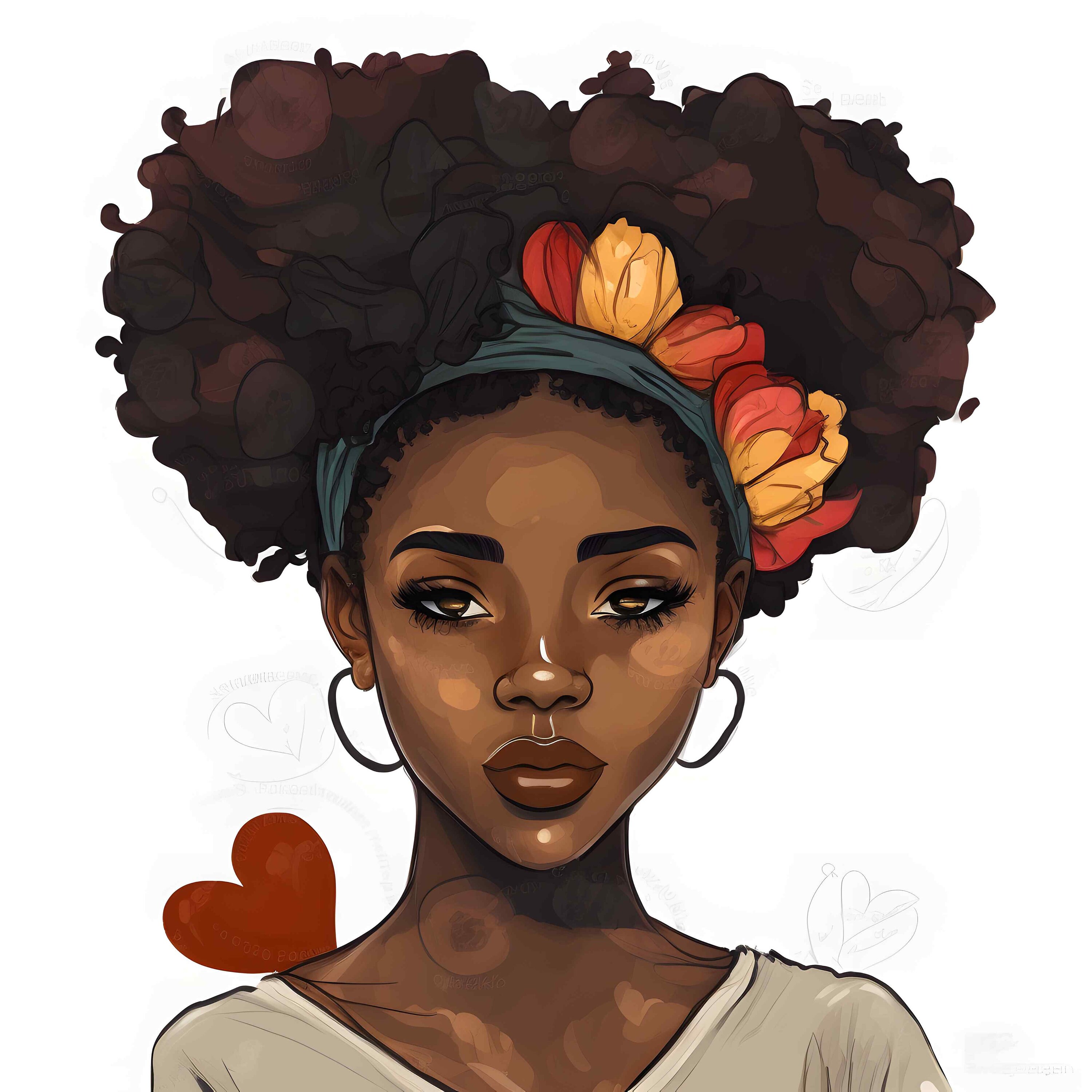 Self Love Clipart, Black Women Clipart, Black Girl Clipart, Fashion