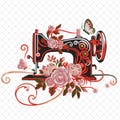 Sewing Machine Embroidery Designs, Sewing Machine with Roses Embroidery Pattern, Floral Sewing Machine Embroidery File product logo