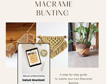 マクラメ編みパターンPDF - DIYホームアクティビティ - 自分だけのガーランドを作ろう