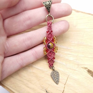 Micro Macrame Dreadlock bead, Boho hair accessories, hair jewellery