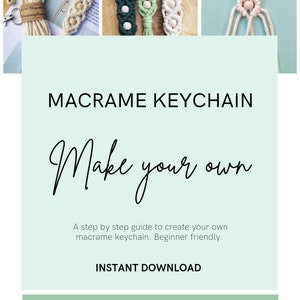 Macrame Keychain Pattern, DIY Tutorial (PDF Download) image 3