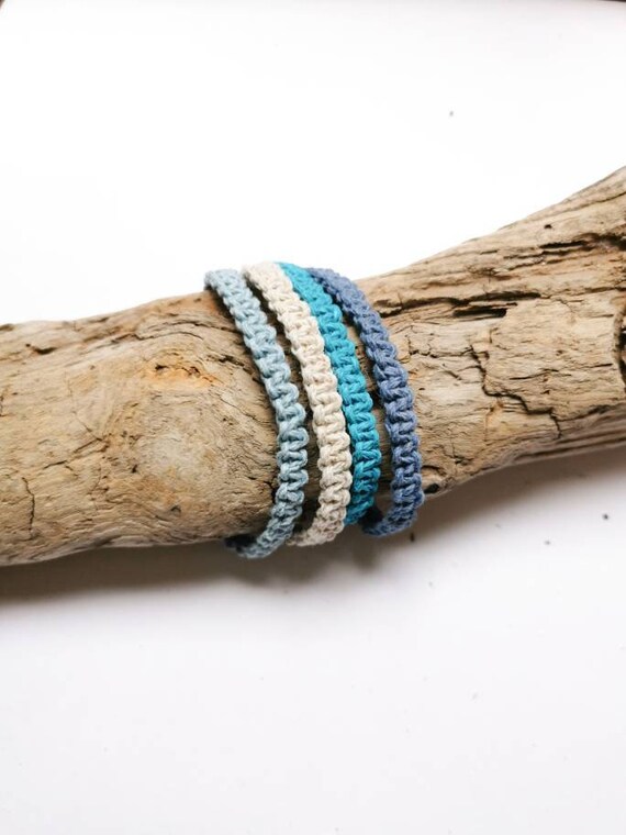 Macrame Hemp Bracelet Adjustable Woven Friendship Bracelet
