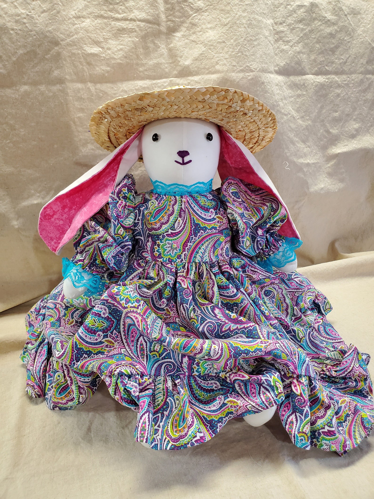 Bunny Rabbit Doll Handmade Dressable, Stuffed Rabbit Doll, Stuffed ...
