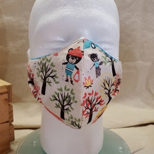 Face Mask Handmade, Face Mask Washable, Face Mask Reusable, Cotton Face Mask, Elastic Ear Loop, Fitted Face Mask, 3 Layer Face Mask