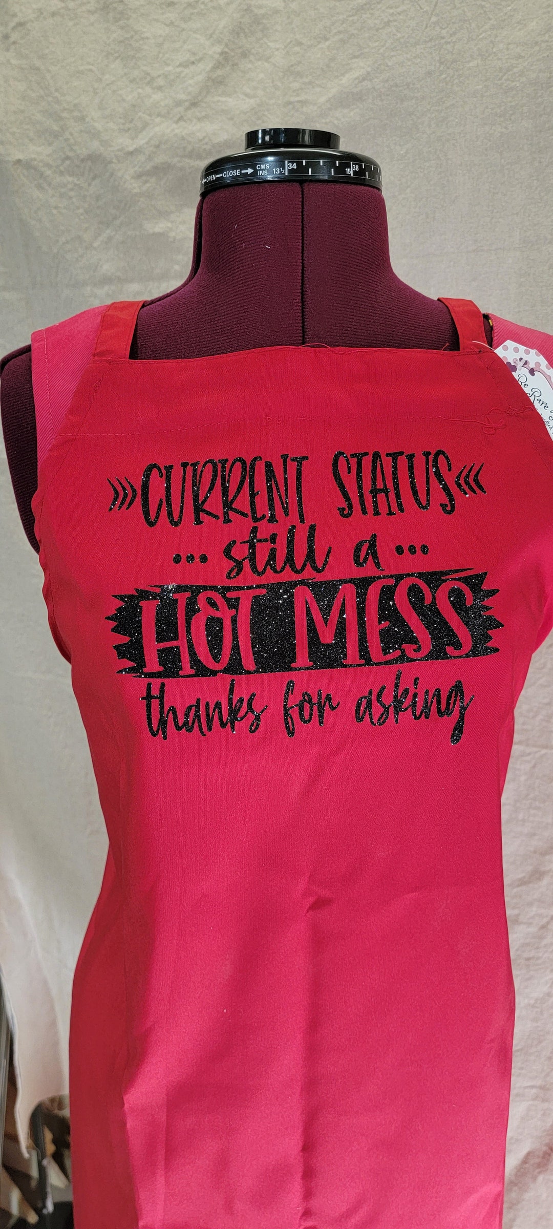 Full Body Apron, Custom Apron, Apron, Washable Apron, Hot Mess Apron