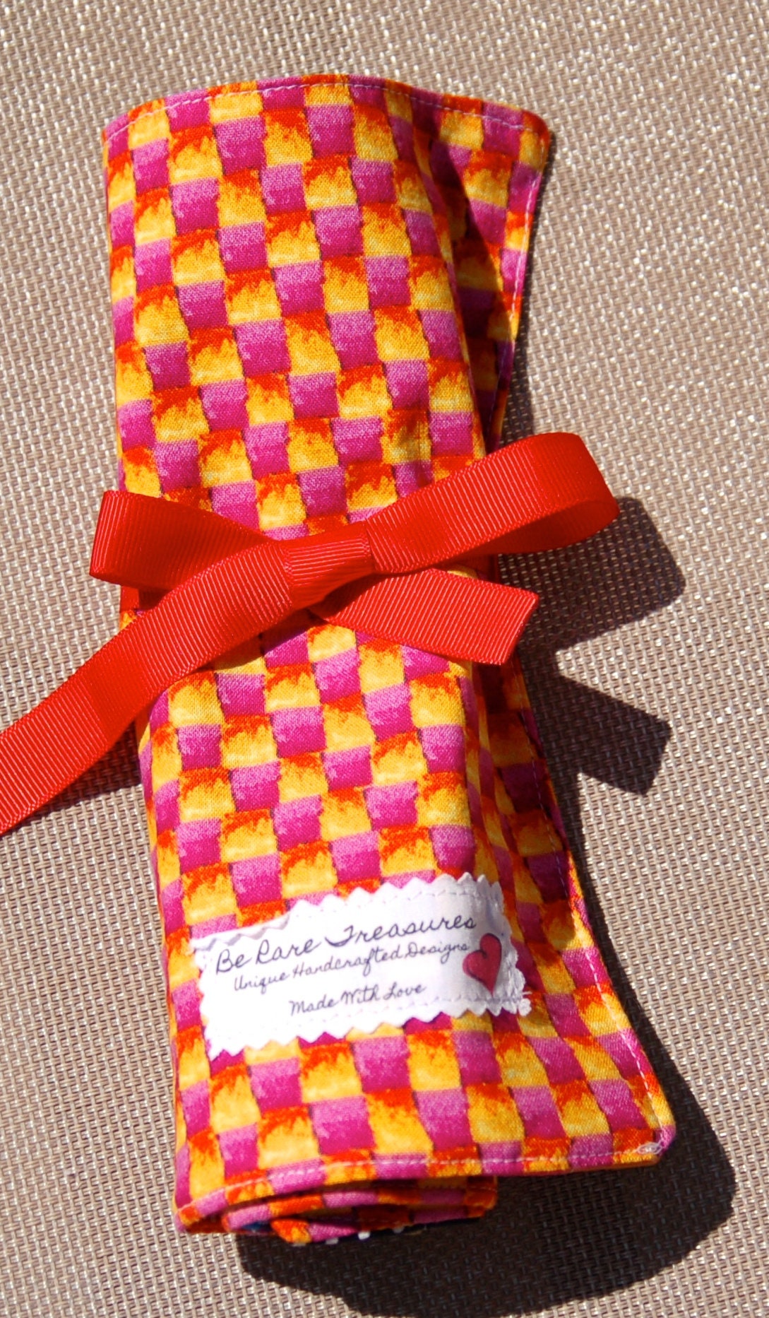 Pencil Roll, Pencil Case, Pencil Wrap, Child, Artist Case, Fabric