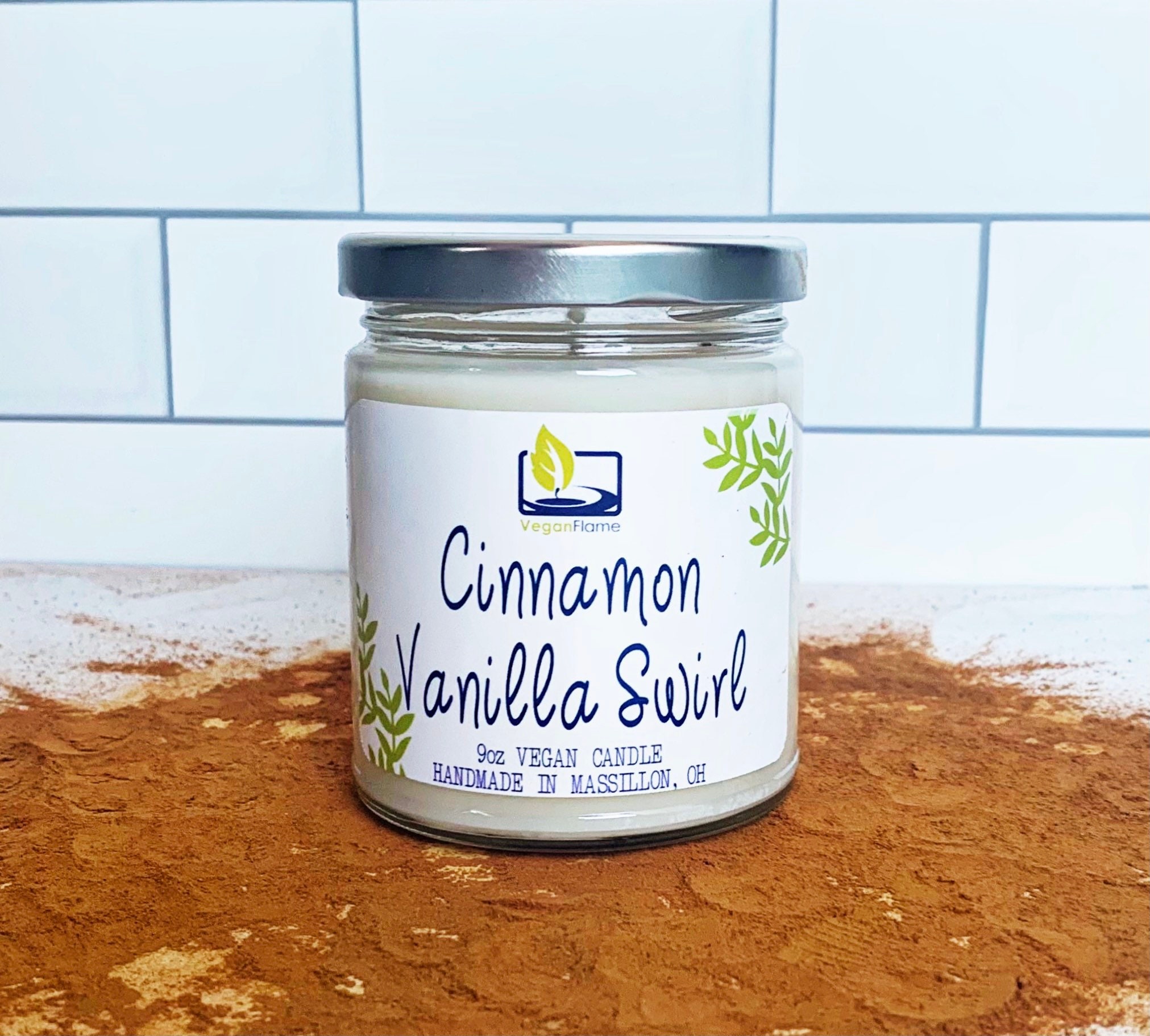 Cinnamon Vanilla Candle Scented Vegan Candles Cinnamon Etsy
