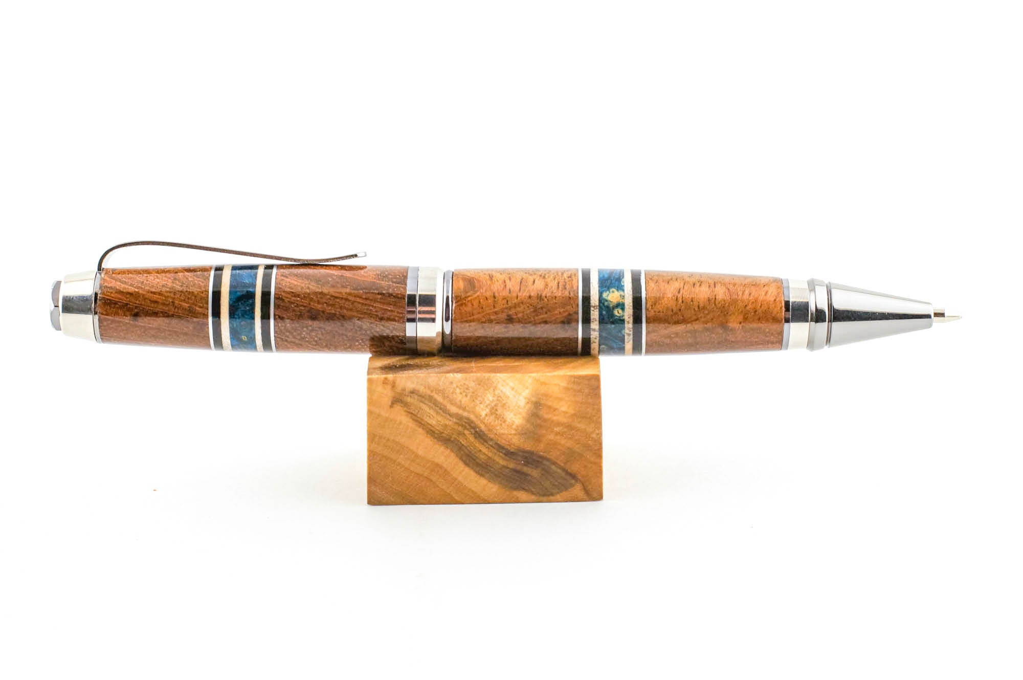 Eingelegte handgefertigte Holzstift mit Metalleinsätze. | Etsy