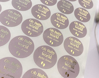 OH BABY It's A Wild World Stickers muraux déjoués à la main pour baby shower