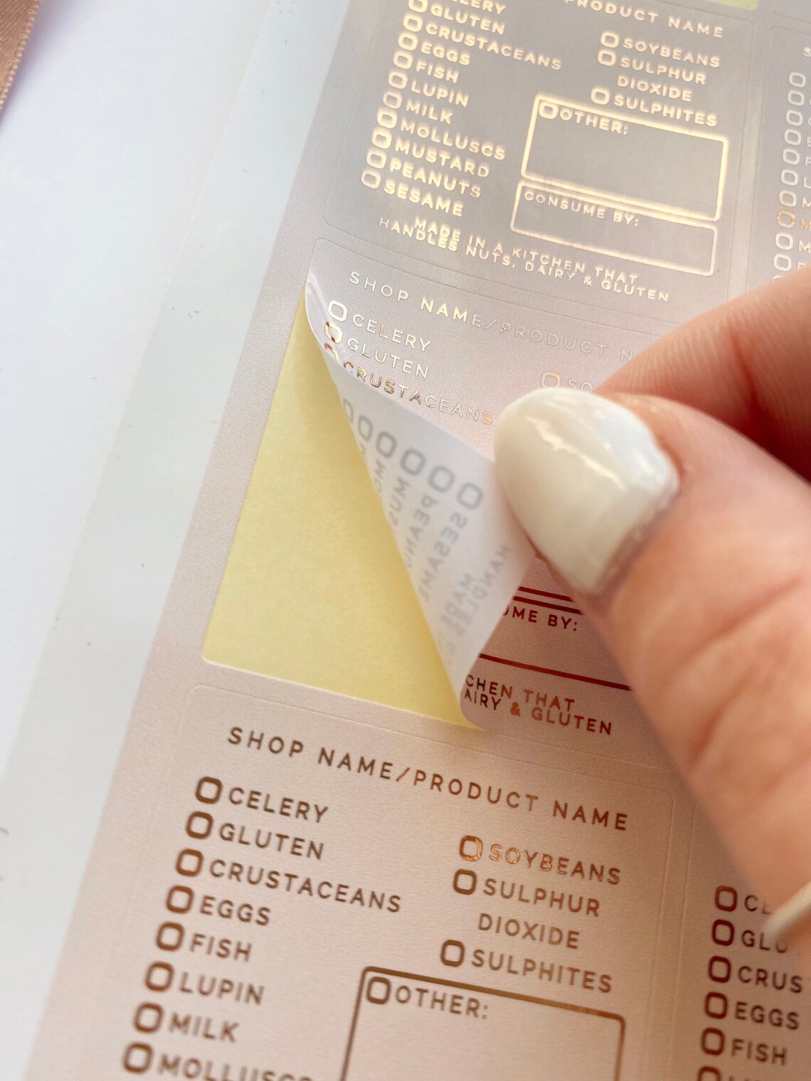 24 Stickers Featuring 14 Allergens Tick Box Allergen Advise Etsy