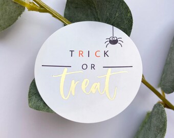 Trick or Treat Halloween Foiled Favour Stickers