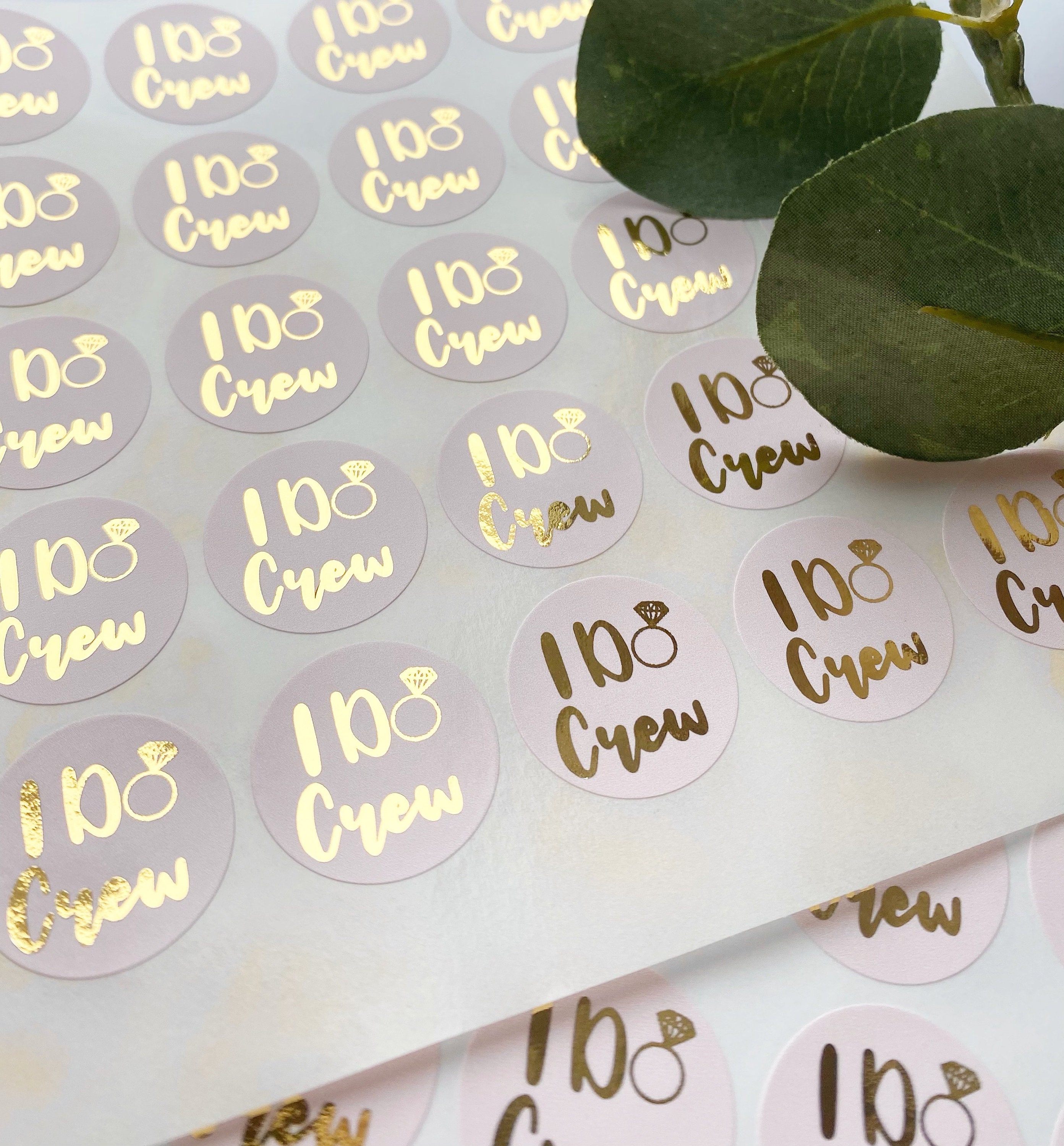 I Do Crew Foiled Stickers: Hen Party Favours - Etsy UK
