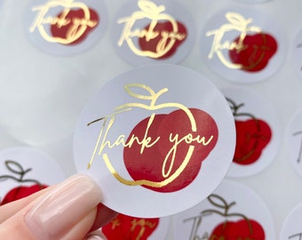 Stickers enseignant Apple MERCI pour le cadeau de remerciement pour les enseignants
