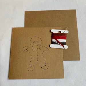 Stitched Christmas card kit Craft Card image 5