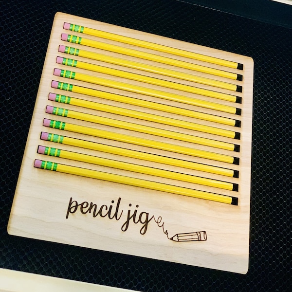 Pencil Jig SVG; Laser Engraving Jig; Laser Pencil Jig