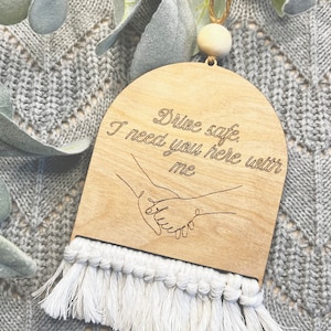 Drive Safe Car Charm SVG; Macrame Car Charm SVG; Laser Cut SVG
