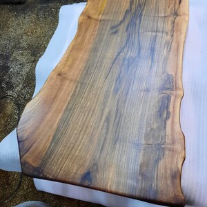 Custom Live Edge Walnut Desk: Modern Solid Wood Office Table image 7