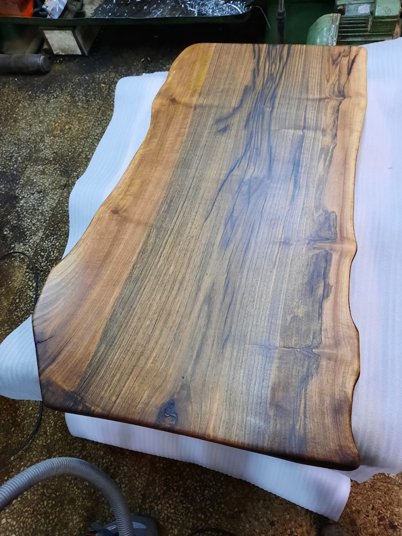 Custom Live Edge Walnut Desk: Modern Solid Wood Office Table image 7