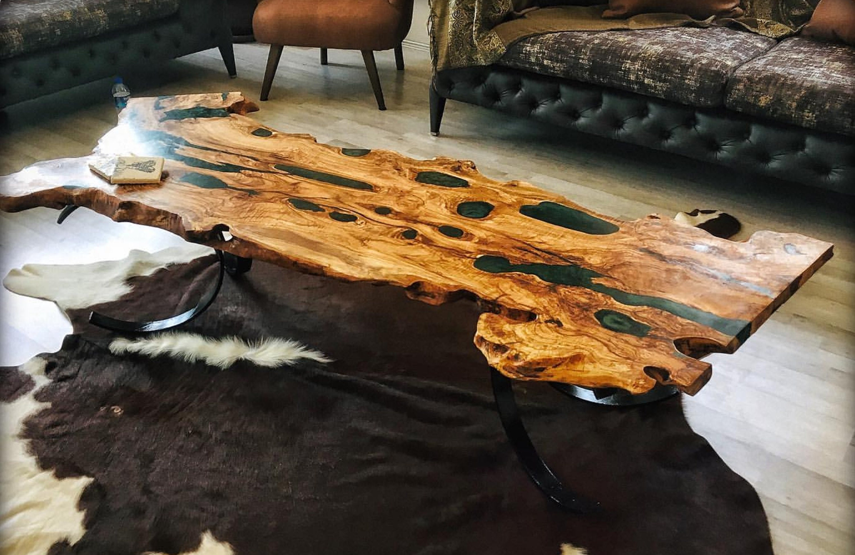 Coffee Table from the Peach Tree and Epoxy resin 
