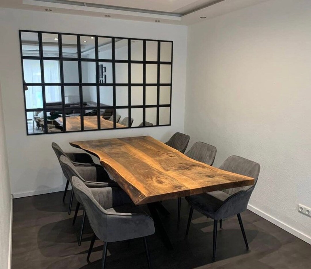 Handmade Live Edge Walnut Dining Table: Rustic Kitchen Table - Etsy