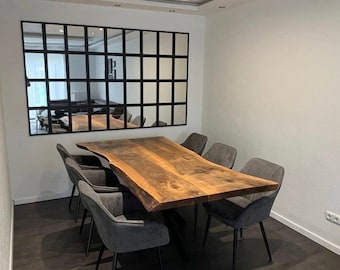 Handmade Live Edge Walnut Dining Table: Rustic Modern Furniture - Etsy
