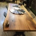 Live edge Black Walnut Table, Custom Dining Natural Wooden Desk, Walnut wooden slab 