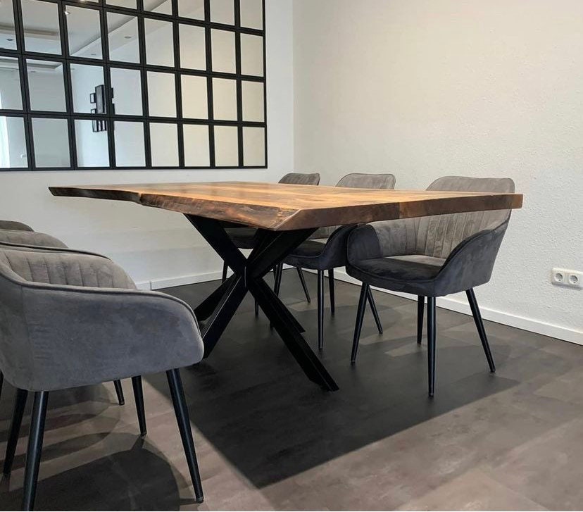 Handmade Live Edge Walnut Dining Table: Rustic Kitchen Table - Etsy