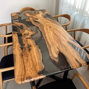 Burl olive wood table