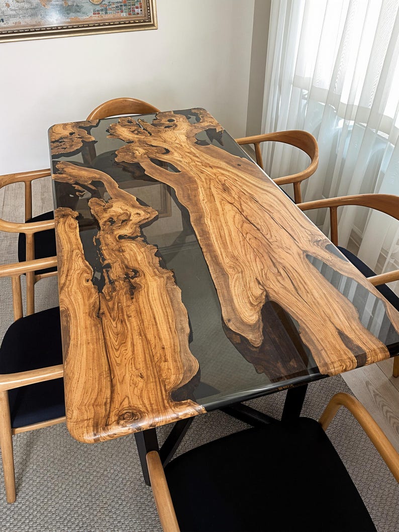 Burl olive wood table