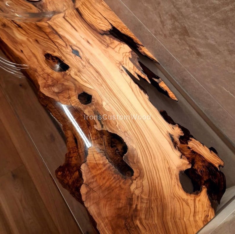 Bathroom Vanity Top Epoxy Resin Live Egde Vanity Clear Epoxy Etsy