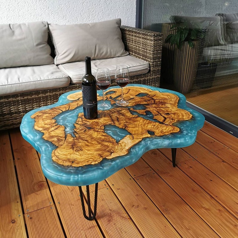 Monterey Cypress Slab Epoxy Table
