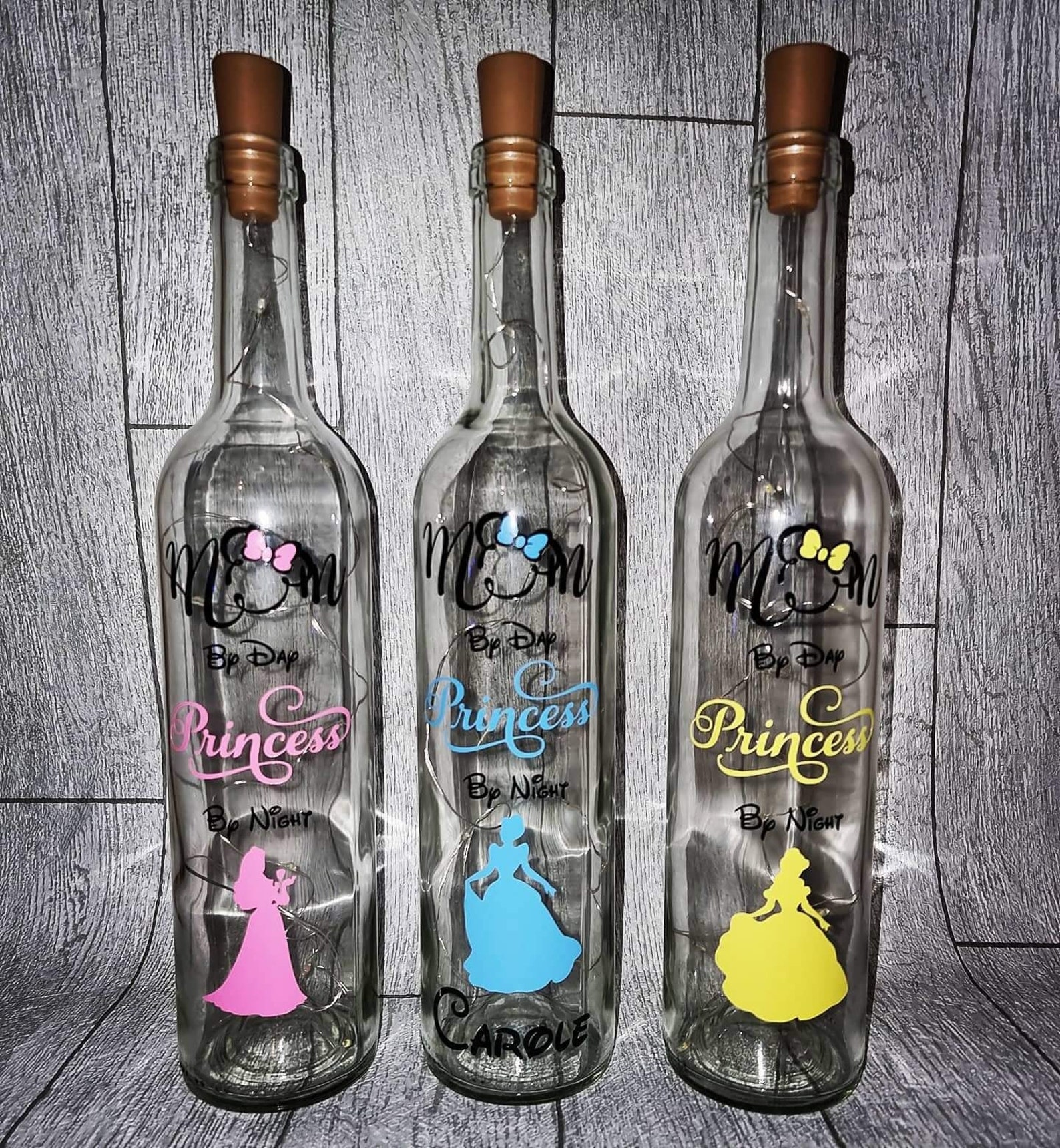 Princess Inspired Decorative Wine Bottles Etsy