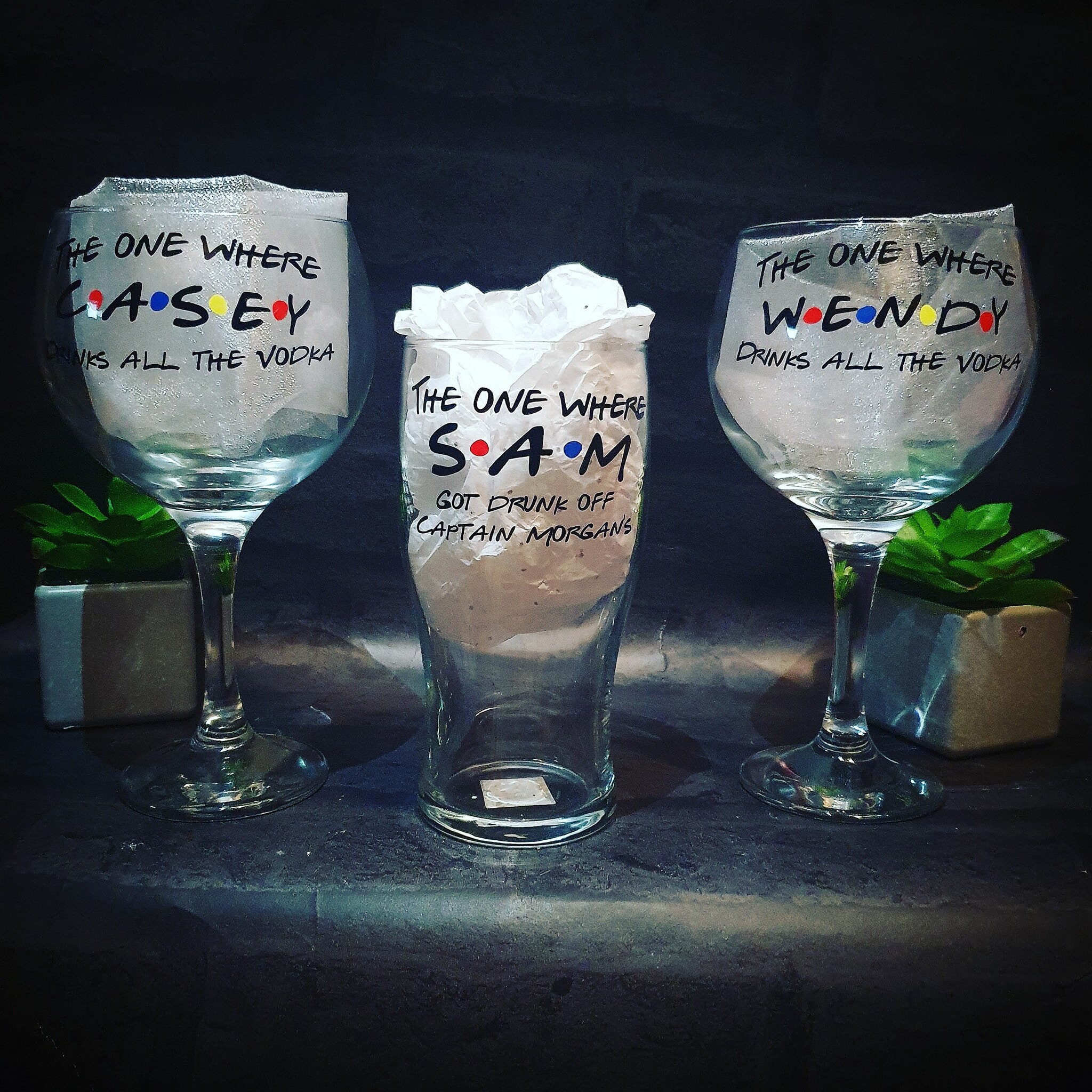 Friends Inspired Personalised Gin Glasses. Personalised Gift Etsy UK