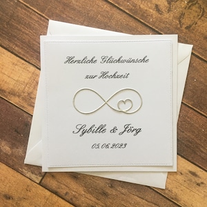 Hochzeitskarte „Unendlichkeit“, personalisiert