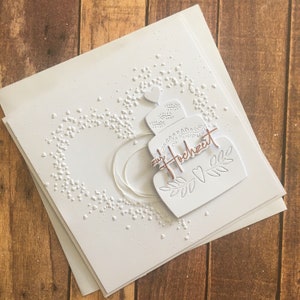 Hochzeitskarte „Ganz in Weiß“, Karte zur Hochzeit, Weiß