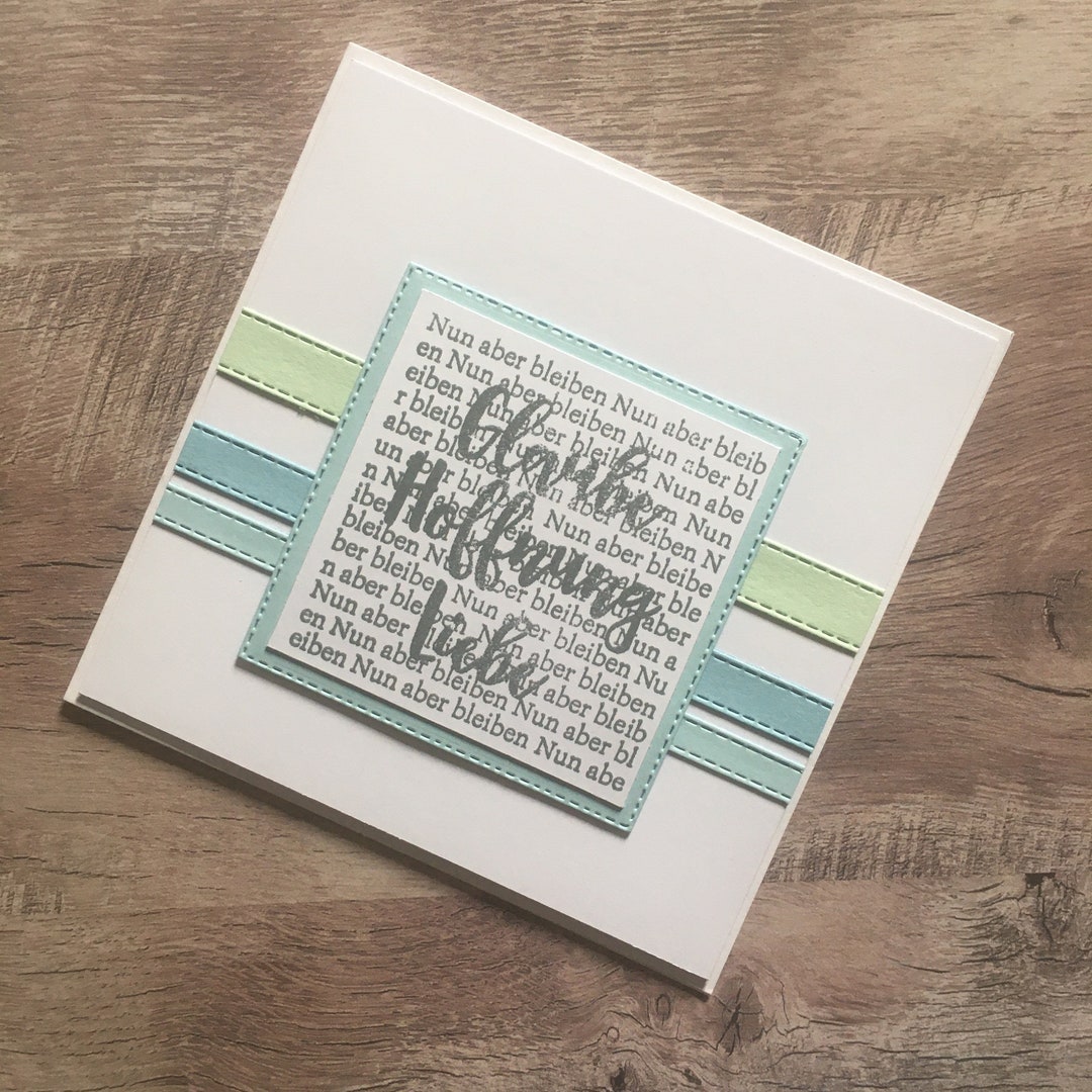 Grußkarte „Glaube, Hoffnung, Liebe“, Karte Kommunion, Konfirmation