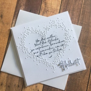 Karte zur Hochzeit „Wert des Glücks“, Hochzeitskarte Schwarz/Weiß