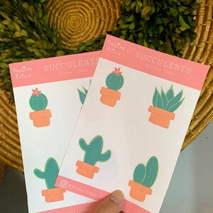 Succulent sticker sheet