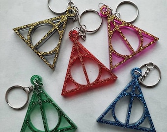 7341 Magic Harry Potter Deathly Hallows Mini Metal Tool Key Chain Keyring 