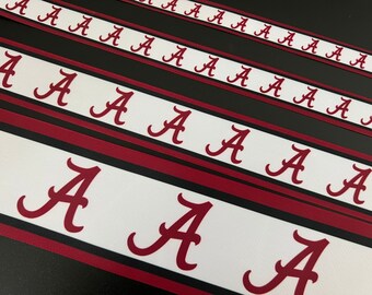 By the Yard 1" Big Al Football Alabama University Alabama Grosgrain Ribbon Lisa By the Yard 1" Big Al Football Alabama University Alabama Grosgrain Ribbon Lisa