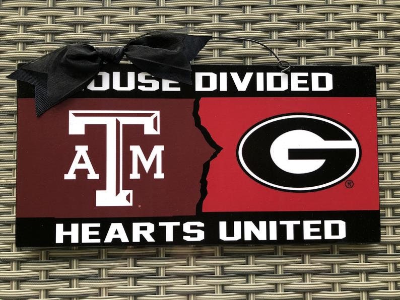 House Divided Sign House Divided Hearts United NFL Custom Etsy
