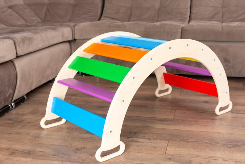 Christmas baby gift. SET climbing arch and climbing swing Balance board for Montessori toddler
