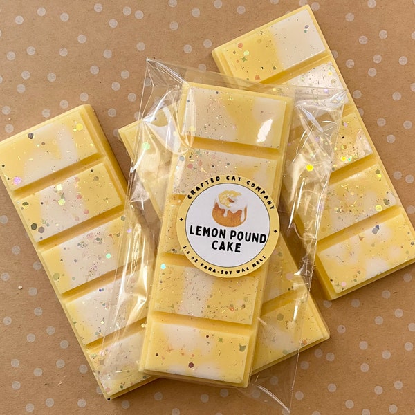 Lemon Pound Cake | Para-soy Wax Melts | Cute Food Gift & Home Decor