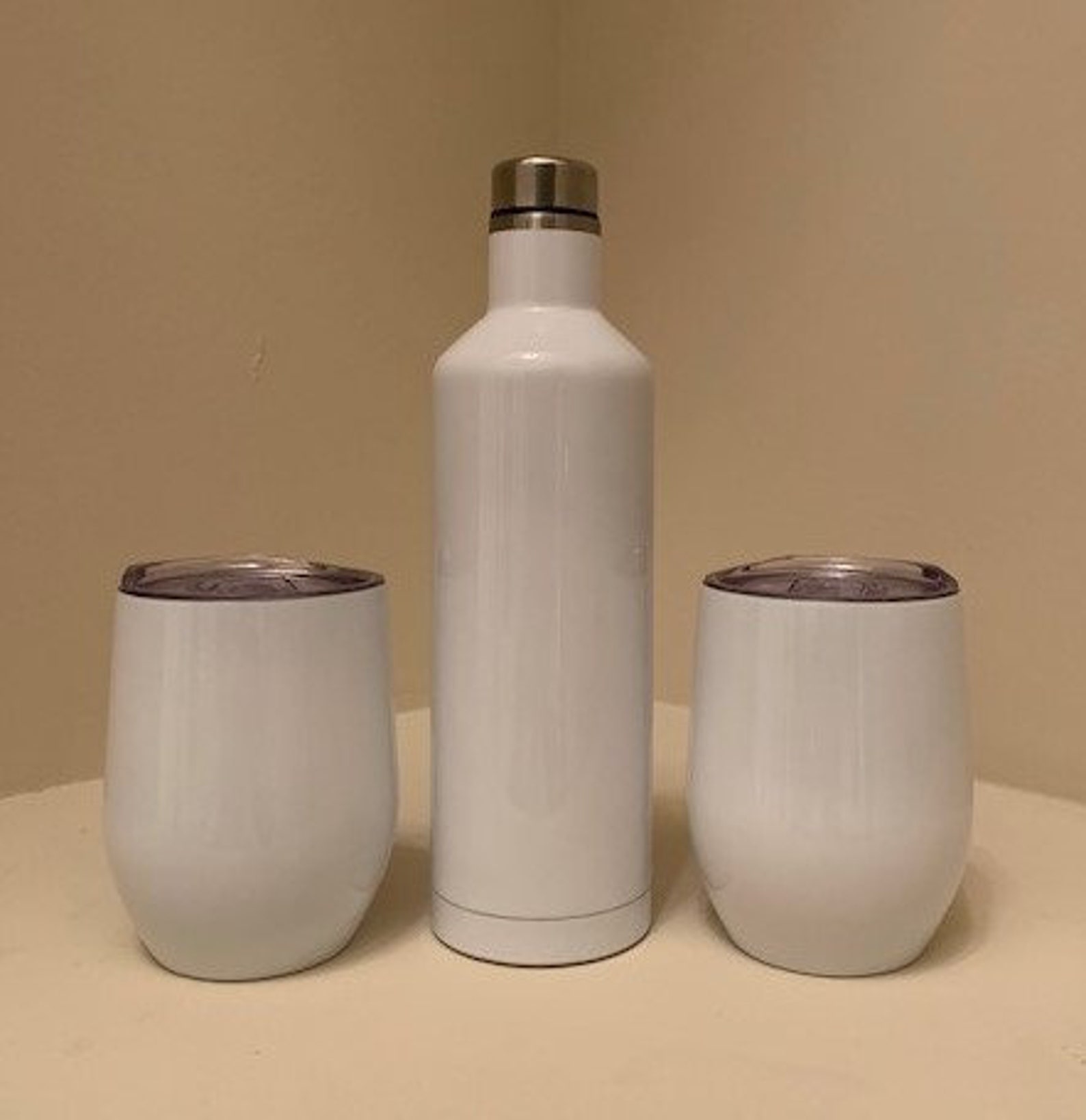 Sublimation Wine Bottle & Two Wine Tumbler Gift Set Etsy