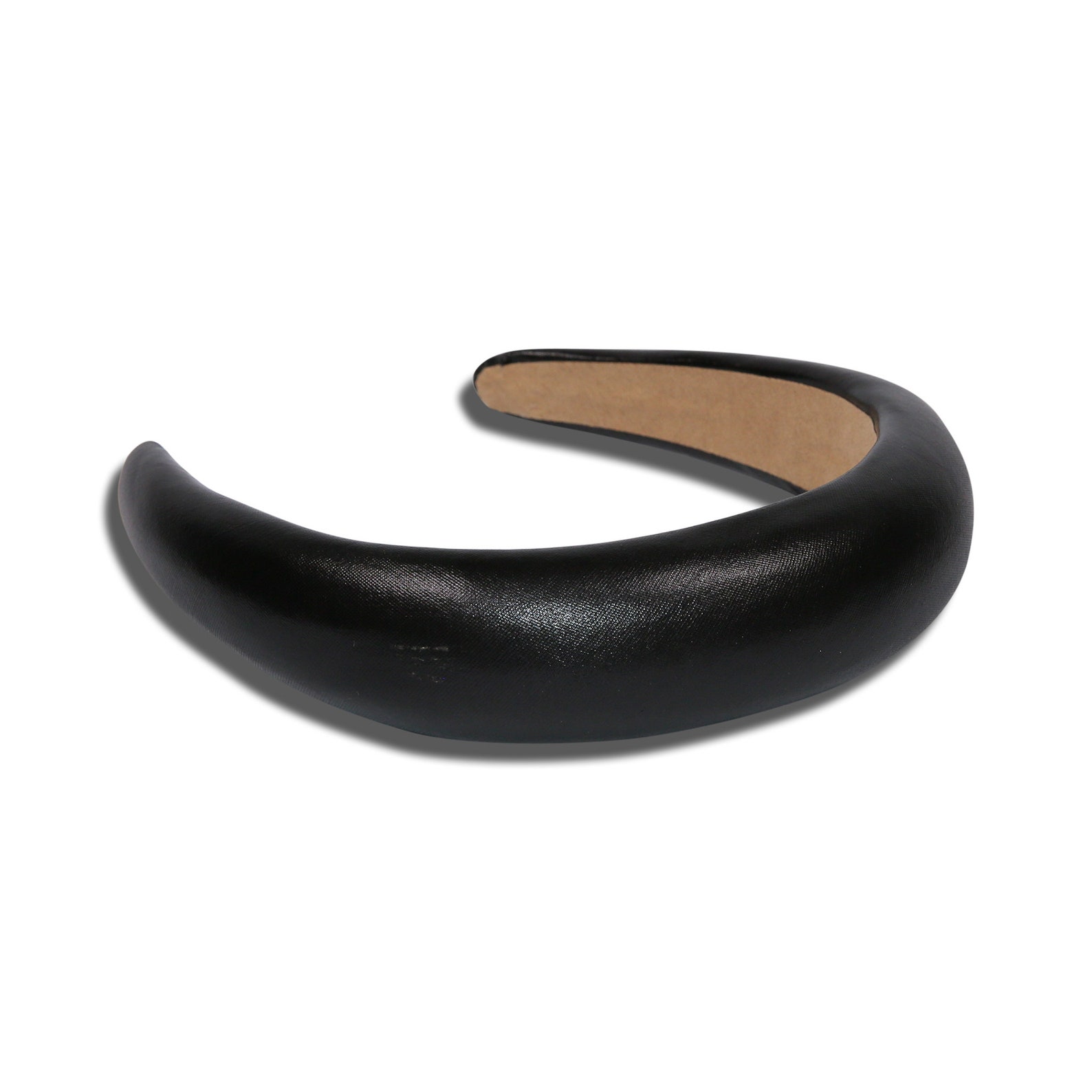 Metallic Black Padded Headband Etsy