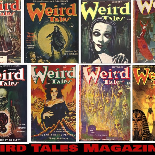 WEIRD TALES download 288 pulp fiction magazine retro vintage issues pdf - Instant download!