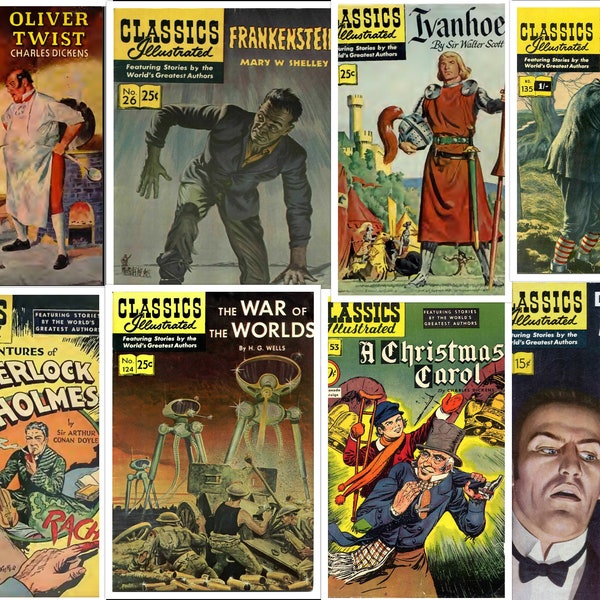 Classics illustrated & Classics Junior - 245 Magazines Comics  - Classic Novels in PDF *download*