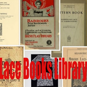 LACE books 183 Vintage Books Making, Collecting, Patterns, *Download*PDF