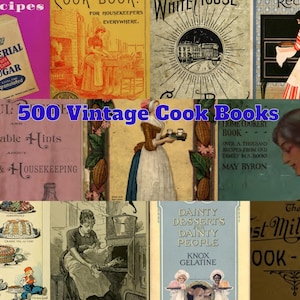 Cookery & Recipe 500 Vintage Books Victorian ERA Antique cook- Old Baking books Mrs Beeton